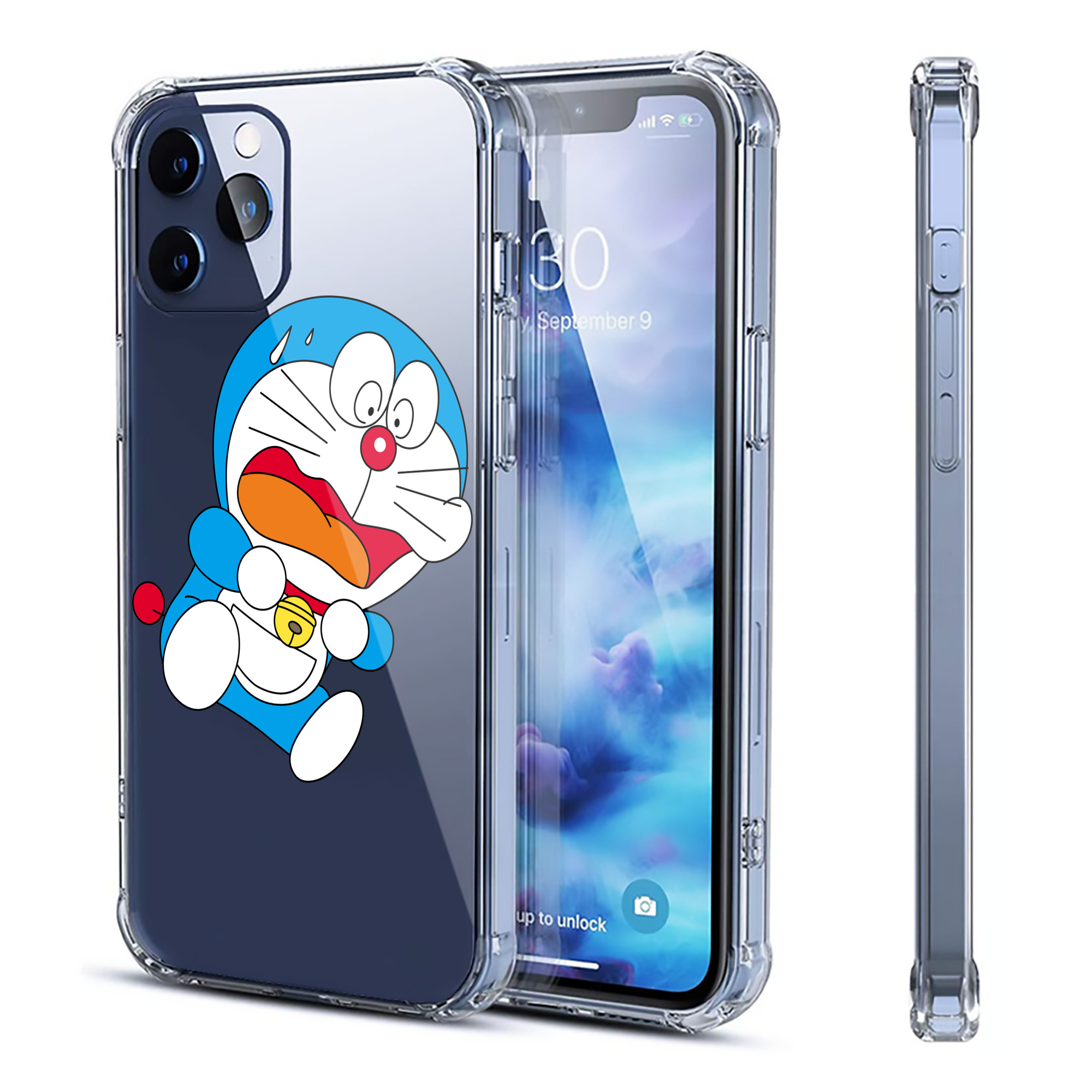 （画像用） ドラえもん Doraemon 【iPhone 12シリーズ対応】透明スマホケース（クリアソフトケース）